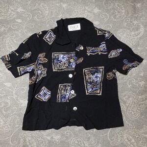 Vintage Jessica Patterned Shirt (Fits Like XS/S)